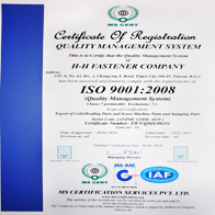 H-H Fastener ISO 9001 Cert